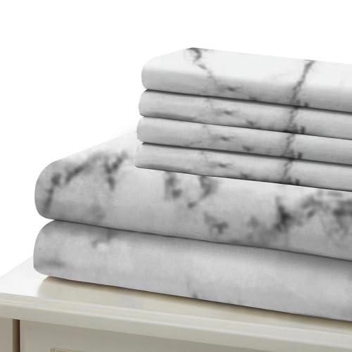 Housse de couette marbre 3D résistante lavable fermeture éclair double