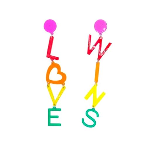 pendientes divertidos - pendientes originales - pendientes extravagantes - pendientes pride - pendientes Pride Love Wins | Ya disponible en tu tienda friki favorita! En mundofriki.es!