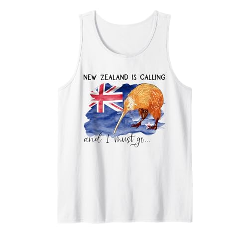 New Zealand is calling, and I must go... Nueva Zelanda regalo Camiseta sin Mangas