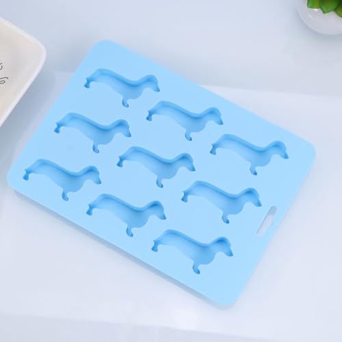 Molde para cubitos de hielo de silicona con forma de perro 2 piezas miniatura 7
