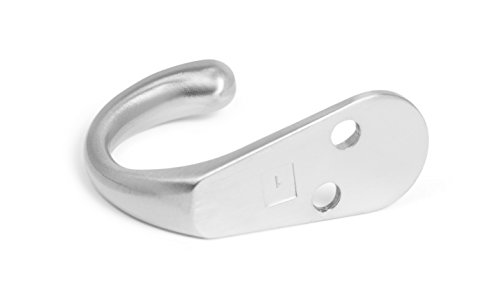 BIRDROCK HOME Brushed Nickel Single Wall Hooks #TOP12