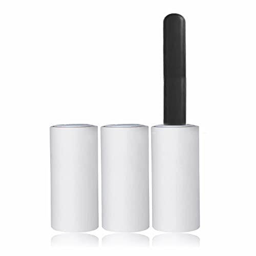 Lint Rollers Heavy Duty Lint Roller Set Refillable Sticky Cleaner Pet Hair Removal For Removing Dust Fur Fluff Dirt From Clothes Bed Furniture Carpet Travel Essentials Home Accessories (Pack Of 3)