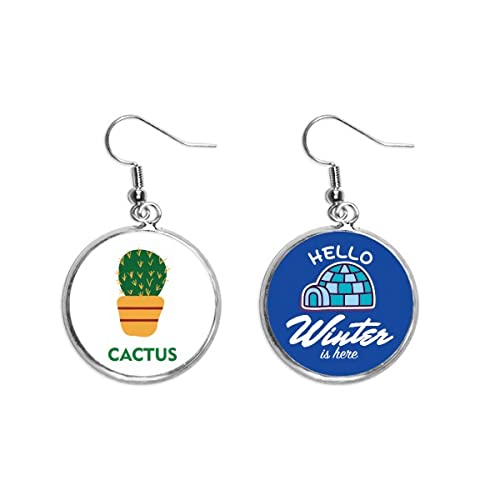 Pendientes de cactus y suculentas con acabado de alta joyería
