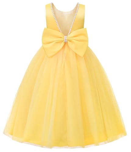 Robe Demoiselle d'Honneur Fille sans Manches Tulle Chic pour Mariage