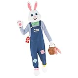 Morph Easter Bunny Costume, Unisex-Adults Plush, Includes Removable Headpiece, Gloves, Shoe Covers, Standard Size