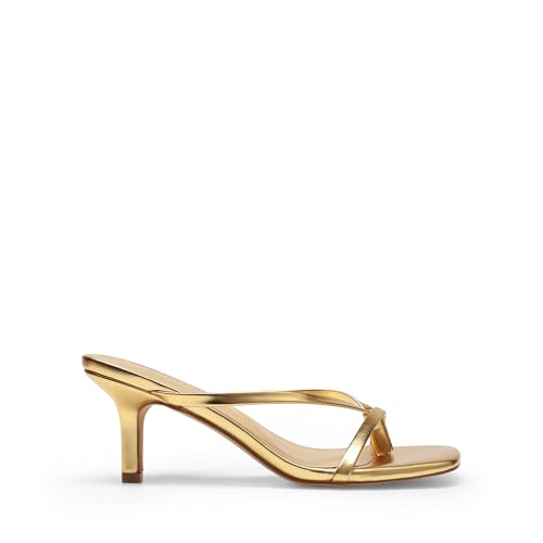 Image of DREAM PAIRS Kitten Heels for Women Flip Flops Slip on Low Heels Open Square Toe Thong Heeled Strappy Sandals Slides Comfortable Dress Shoes
