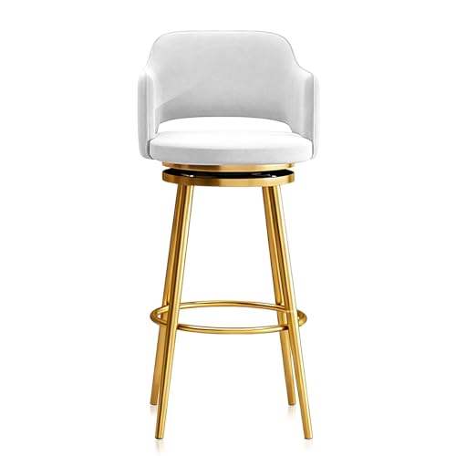 Tabourets de bar pivotants à 360° rembourrés avec assise confortable - 2