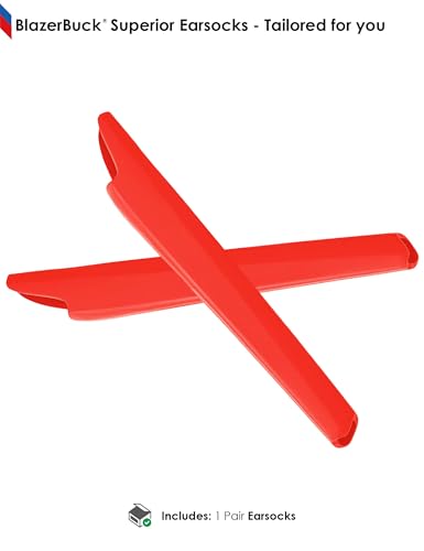 Image of BLAZERBUCK Replacement Temple Sleeves Ear Socks for Oakley Bottle Rocket OO9164 Sunglass - Red