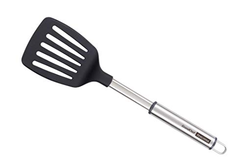 Tescoma Pala FRITOS GrandCHEF+, Acero Inoxidable y Nailon, Plateado y Gris Oscuro