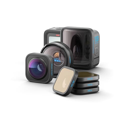 GoPro HERO13 Black + HB-Series Lens Collection - Includes Macro Lens, Ultra Wide Lens, 4 ND Filters, Anamorphic Lens, an - Detailed View