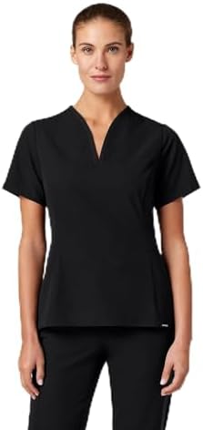 JAANUU Calix Women's 2-Pocket V-Neck Scrub Top, UltaLAST Moisture...