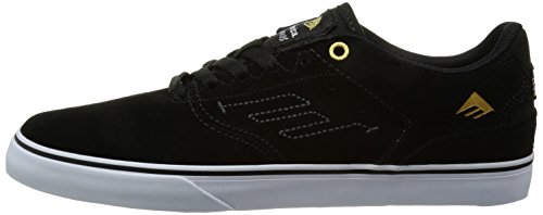 Emerica Men's the Reynolds Low Vulc Skate Shoe, black/white, 7 Medium US