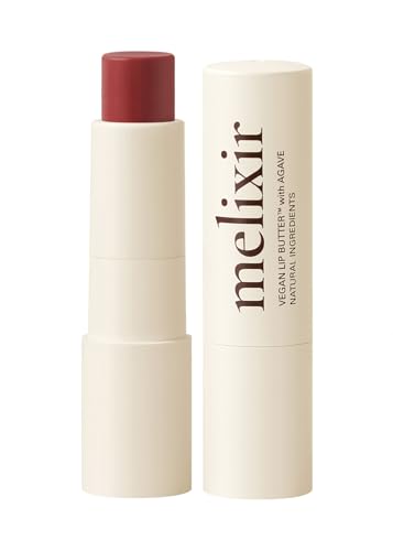 Melixir Burro per labbra vegano n. 02 Crumble nudo (colorato) (+11 altri colori) 0,13 once, senza api, senza petrolato, burro di karité vegano a base vegetale nutriente profondo