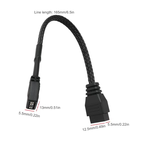 ECSiNG Adapter ARGB do płyty głównej, 3-pinowy na 4-pinowy, kabel 16,5 cm, kompatybilny z NZXT AER RGB i F120 RGB CORE