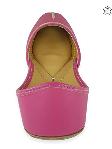 Image of Fulkari Women's Nappa Soft Genuine Leather Juttis | Bite and Pinch Free Jutis | Punjabi Jutti For Ladies | Casual Flat Stylish Mojari | Ethnic Flats For Girls |