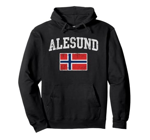 Alesund Noruega Bandera Norge Noruega Hombres Mujeres Niños Familia Sudadera con Capucha