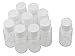UPSTORE 12PCS Clear Empty Portable Thicken Plastic Bottles Case with White Screw Cap Holder Storage Container for Liquid Solid Powder Dispense (80ml/2.7oz)