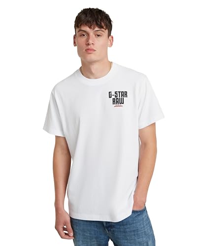 G-Star Raw Engine Back Talla Loose R T Camiseta, Blanco White D24690-C336-110, Xl Para Hombre G-Star Raw Engine Back Talla Loose R T Camiseta, Blanco White D24690-C336-110, Xl Para Hombre