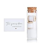 2nd Anniversary Cotton Gifts For Him Her, 2 Year Wedding Anniversary Mini Glass Bottle With Cottons Reel, Second Anniversary Keepsake Cotton Gift Ideas For Wife Husband Couple