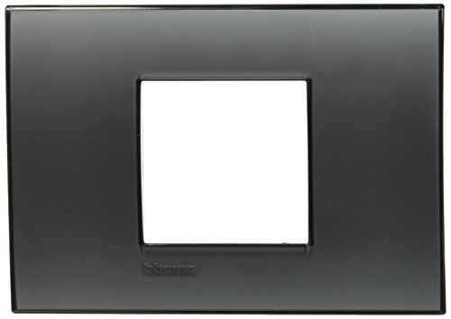 Placa 2 módulos centrado fume Bticino Livinglight para interruptor 4