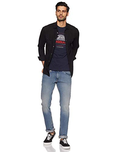 Image of JACK & JONES Men's Printed Slim Fit Crew Neck T-Shirt