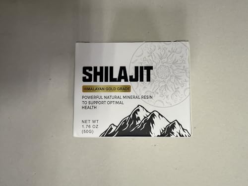 Shilajit Himalaya Bio 50g, Shilajit Resina Himalaya, Resina Shilajit Natural, Shilajit puro del Himalaya Resina, Adecuada para Hombres y Mujeres – Incluye Cuchara Medidora (Negro)