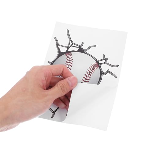 KICHOUSE 3 hojas Stickers de Béisbol autoadhesivos 3D miniatura 3