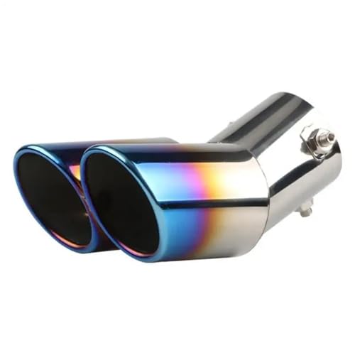 Silencieux d'échappement double sortie inox bleu pour un look sportif unique
