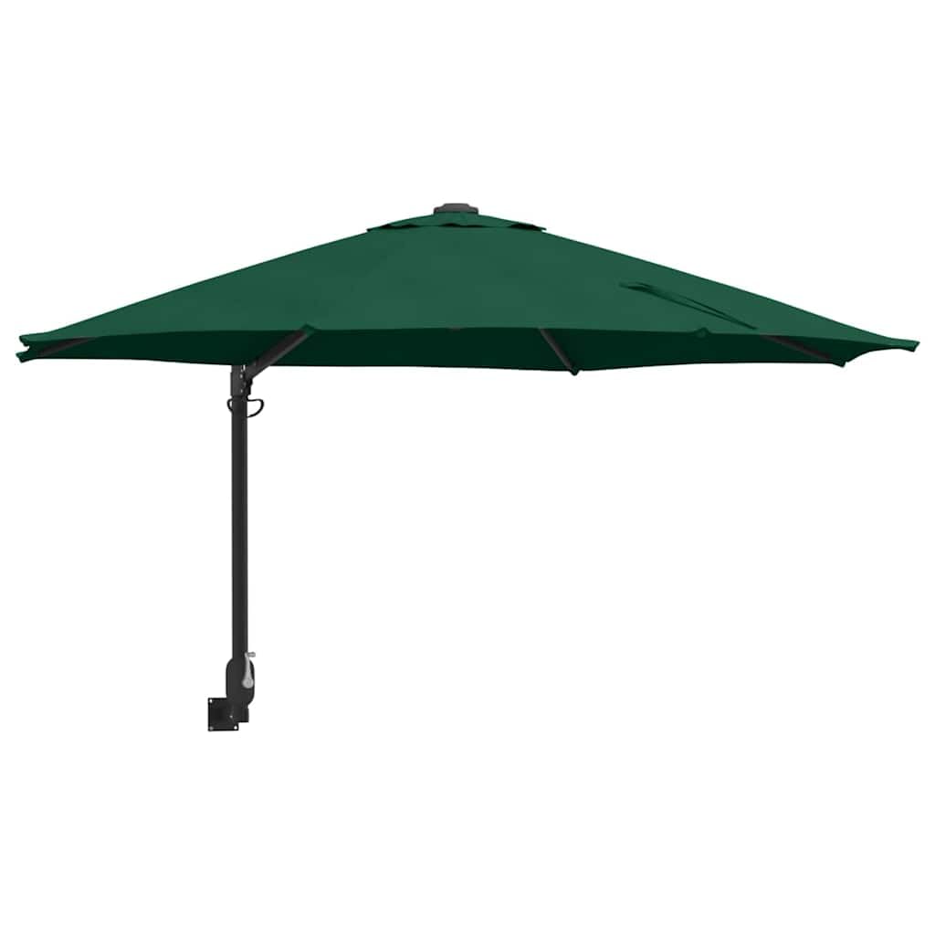 SYDE Zielony parasol ogrodowy 248 x 248 x 148 cm poliester i stal