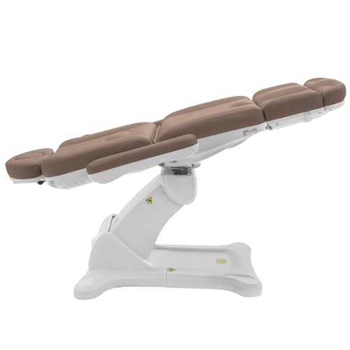Image of SKINACT Malibu Electric Medical Spa Facial Treatment Chair /Table with 240 Swivel Base, Adjustable Backrest, Leg Rest and Wired Hand Remote Control (Sand)