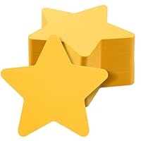 200 Pcs Small Post It Notes, Gold Stars, 10cm x 10cm Yellow Star Cutouts, 200 Double Sided Paper Stars for Classroom Decor, Reward Charts, DIY Crafts, Party Bunting