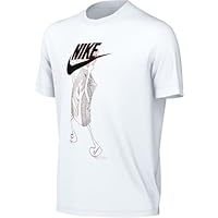 Nike K NSW tee Boxy FA23 1 T-Shirt, White, Small Unisex