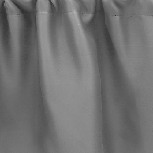 Cenefa de ventana de alta calidad cortina rústica gris para el hogar 6
