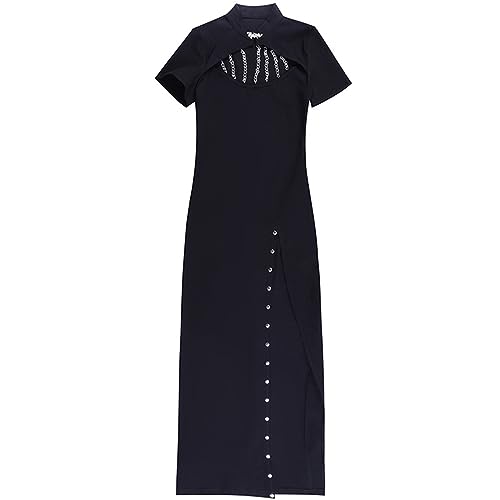Robe plage de style gothique évider et coupe ajustée sexy