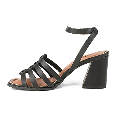 Sandália em Couro Feminina Dakota Preto