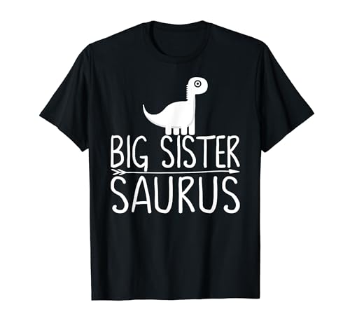 Dinosaur Big Sister Saurus Funny Dino Gift Girl Kids Girls Camiseta