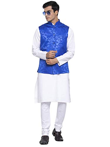 Image of Badoliya & Sons Men's Brocade Zari Nehru Jacket /Waist Coat