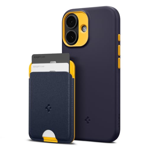 Coque iPhone 17 Spigen Nano Pop MagFit avec porte-cartes bleu magnétique