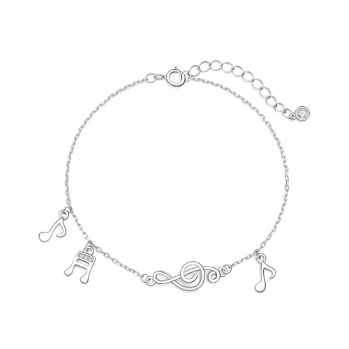 Sterling Silver Music Note Bracelet