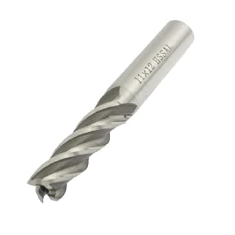 Aexit 4mm X Router Bits 6mm X 15mm X 50mm 1Flute HSS-AL End Mill