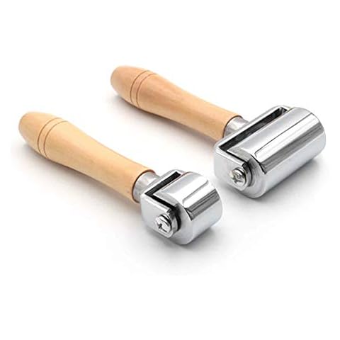 Leather Glue Laminating Roller Leather Press Edge Roller Platen Tools for Craft DIY (2.36 inch +1 inch) Cover
