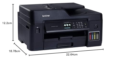 Brother MFC-T4500DW All-in-One Colour Inktank Refill System Printer with Wi-Fi and Auto Duplex Printing,Black