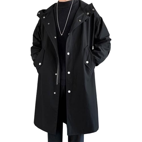 Men's Fishtail Hooded Parka Jacket M51 Military Mods Coat Windbreaker Black