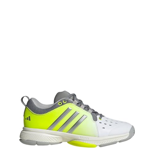 Adidas Women's Court Pickleball, White/Silver Metallic/Lucid Lemon, 6 by adidas - Used condition - Image 3
