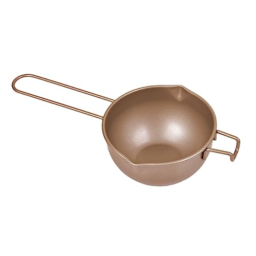 FELTECHELECTR 1pc Carbon Steel Butter Melt Bowl Chocolate Melting Pot for Candy Warmer Kitchen Heating Utensil Handle Easy to Clean Baking Tool Compact Design for Storage