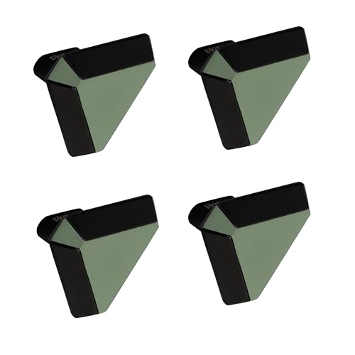 Image of Plantex Knobs for Drawer /Drawer Knobs /Triangle Knob for Cabinets /Drawer Handle /Pull-Push Knob for Kitchen /Bedroom Drawers - Pack of 4 (SH-431, DC-Black & Green)