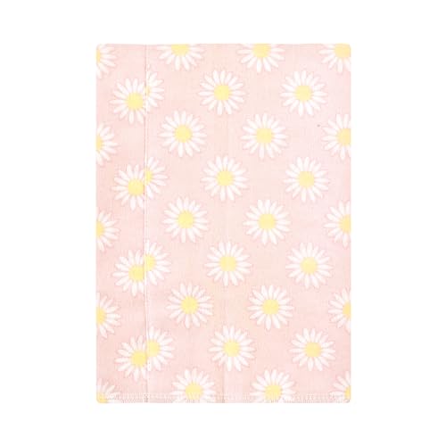 Image of Hudson Baby Unisex Baby Cotton Poly Flannel Burp Cloths, Lemon Daisy 4 Pack, One Size