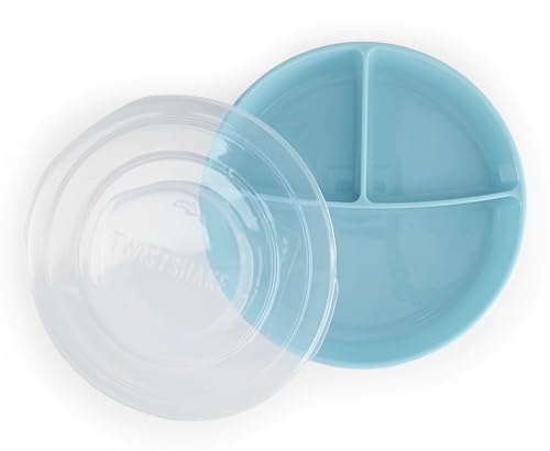Twistshake Assiette Divisée – Vaisselle pour Bébé avec Couvercle Hermétique – Plateau de Sevrage Sans BPA – Accessoire d’Alimentation en 3...