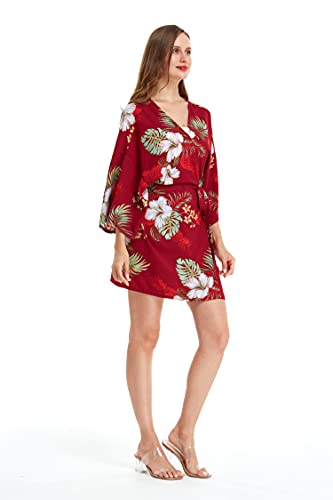 Image of Women's Hawaiian Open Front Kimono Top Signature Prints | Open Front Design; Lightweight Rayon; Signature Tropical Prints; Relaxed Fit; Resort Vacation Style