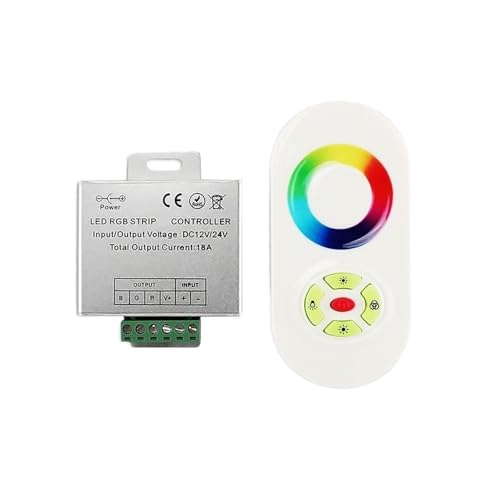 Contrôleur semi-tactile à 5 touches pour ajuster facilement l'intensité de vos rubans LED RGB